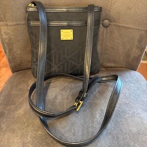 Women’s Lauren Ralph Lauren Small Black Fabric & Leather Crossbody Handbag